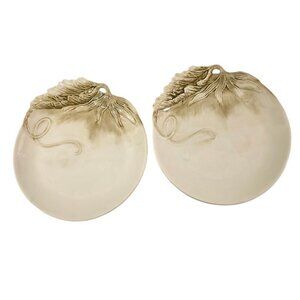 Fitz and Floyd Carrington Tomato Canapé Antique Wash Salad Luncheon Plates - 2